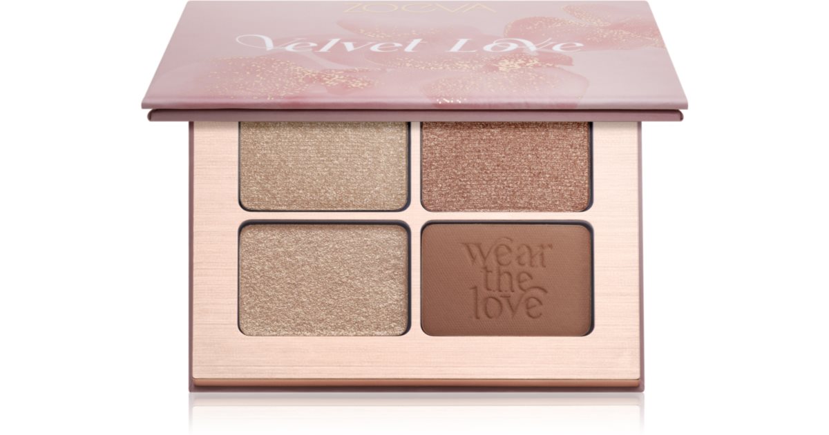 ZOEVA פלטת צלליות בצבעי Velvet Love Quad Easy Nude Eyes 4x1.5 גרם