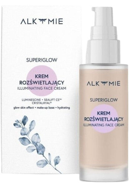 Crema viso con micropigmenti perlati Alkmie Super!Glow Illuminating Face Cream 30 ml
